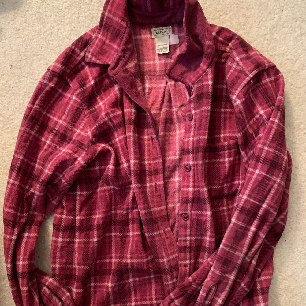 Vintage LL Bean flannel button up top